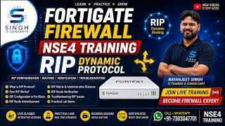 FortiGate Firewall RIP Protocol Explained | RIP Configuration & Routing | NSE4 Training