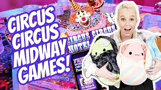 Squishmallows and Carnival Games at the Circus Circus Midway!