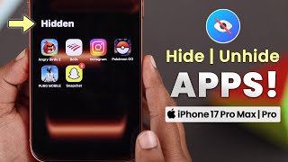 iPhone 17 Pro Max | Pro: How to Hide | Unhide Apps