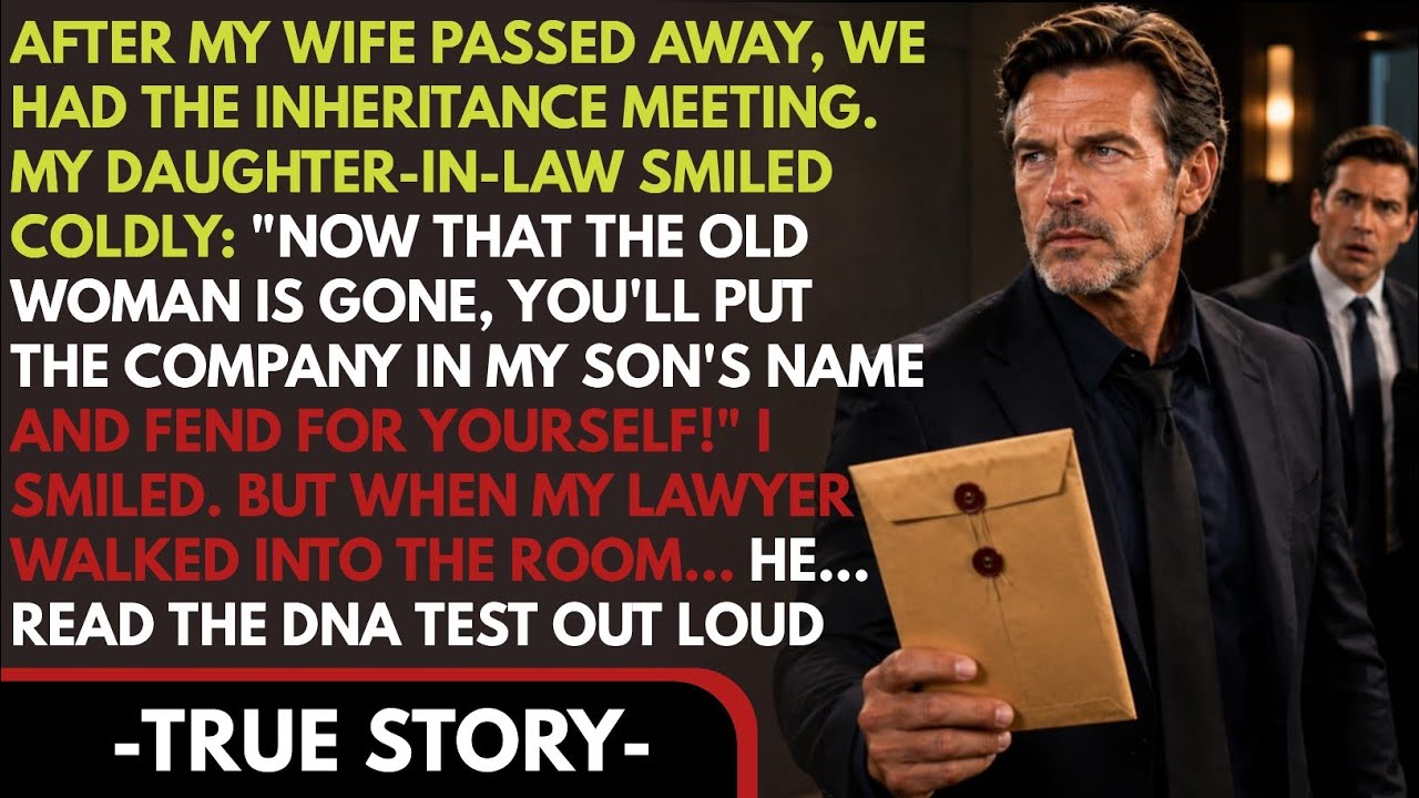A week after I buried my wife of forty years, my daughter-in-law sat across from me in a boardroom and said, “Now that the old woman is gone, you’ll sign the company over to my husband and learn...