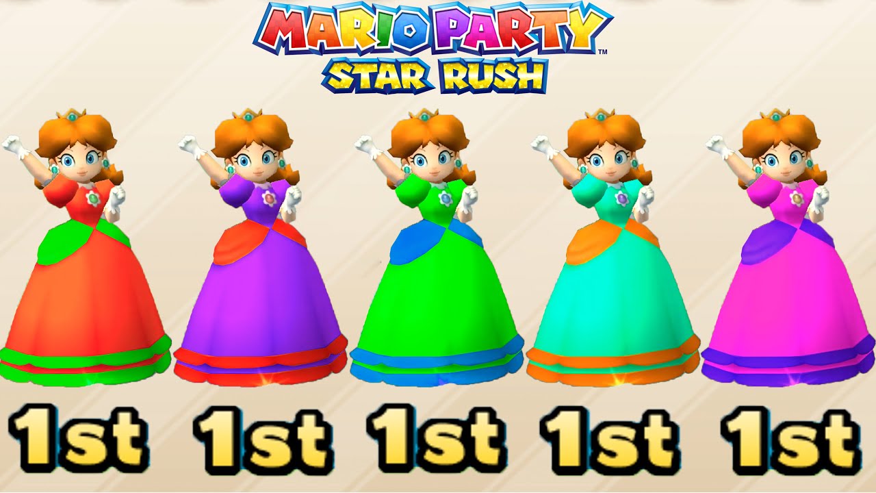 Mario Party Star Rush Toad Scramble With Daisy Team Vs Rivals Team |  World 1-2