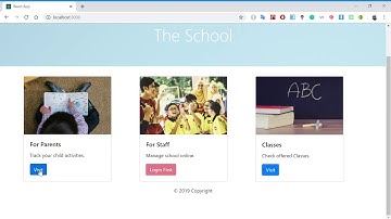 Full Stack Web Application for School Management System Written in React, C# Asp.net and SQL Server
