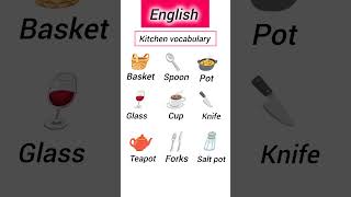 kitchen items names#englishvocabulary#Englishlearningvideos#englishshorts