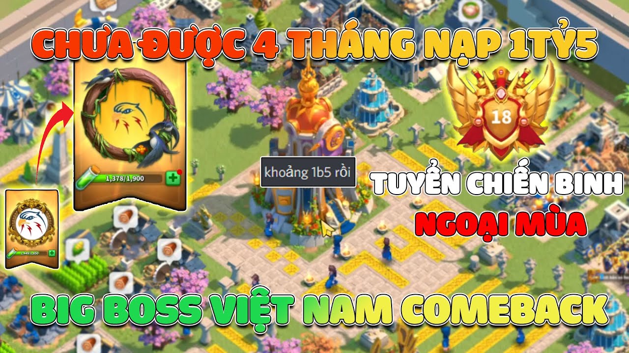 SỐC với Người chơi 4 tháng nạp hơn 1 tỷ rưỡi - anh em... - youtube