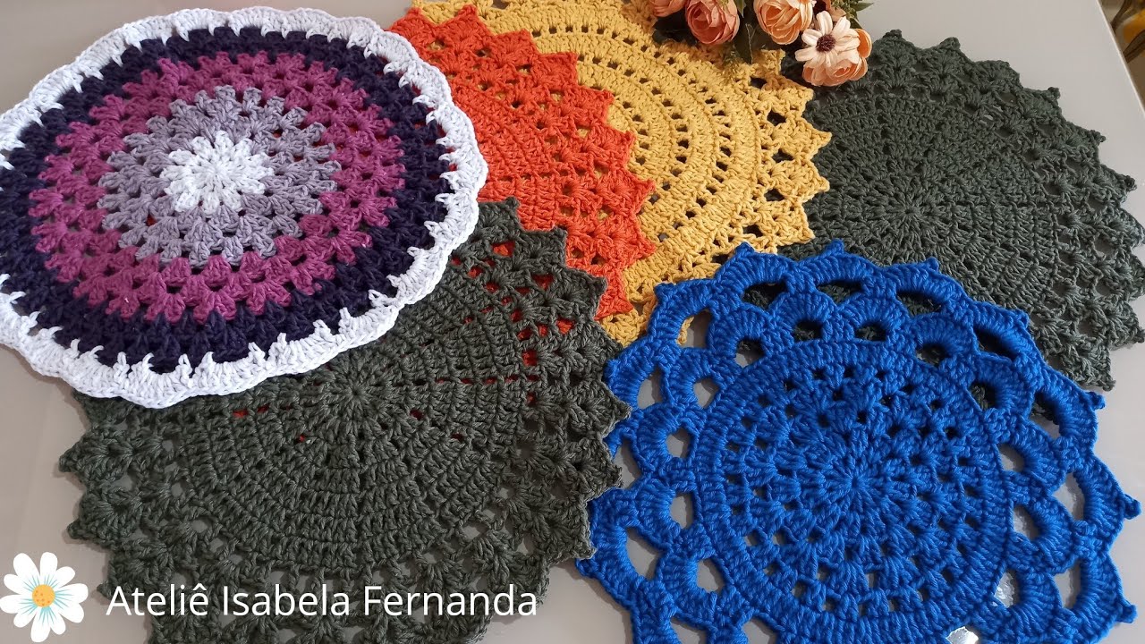 Por Quanto Vendo Meus Sousplat de Crochê Dei Dicas e Falei Valor de Tudo