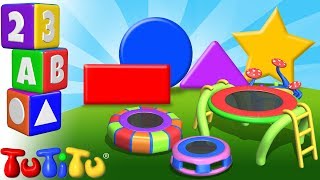 🟢🟦Fun Toddler Shapes Learning With Tutitu Trampoline Toy 🔶🟨Tutitu Preschool And Songs🎵