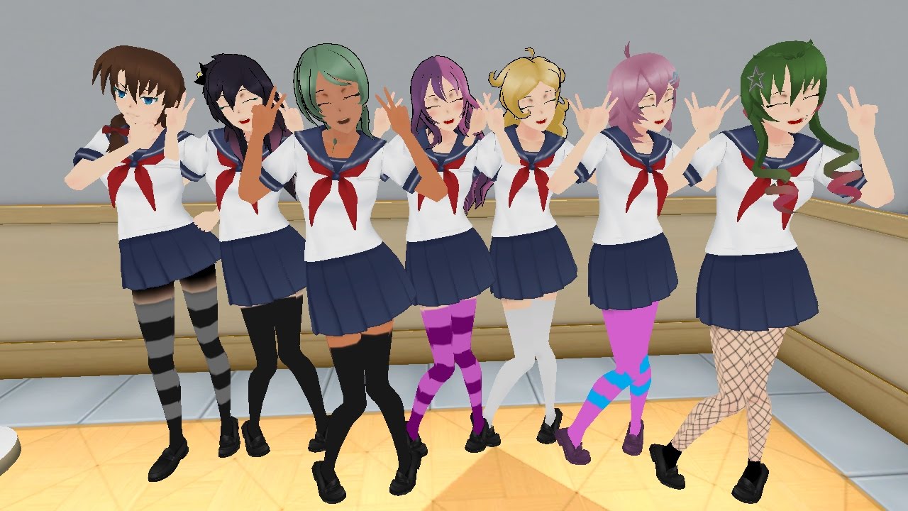 Включи yandere simulator. Яндере симулятор персонажи. Яндере стимулятор персонаж.