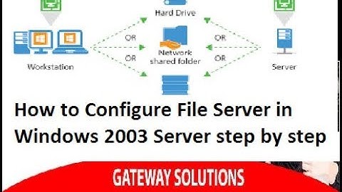 How to Configure File Server in Windows 2003 Server step by step