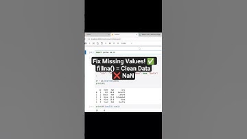 How to Fix Missing Values in Pandas 🔥 | Python fillna() Explained #shorts