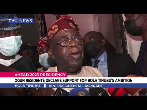 Ogun Residents Declare Support for Tinubu's 2023 Presidency Ambition