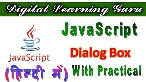 JavaScript Dialog Box tutorial in hindi | By Manjay Singh