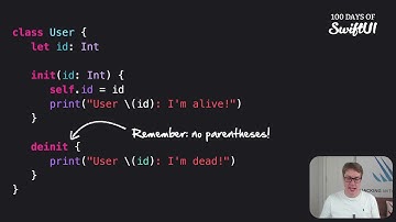 How to create a deinitializer for a class – Swift for Complete Beginners