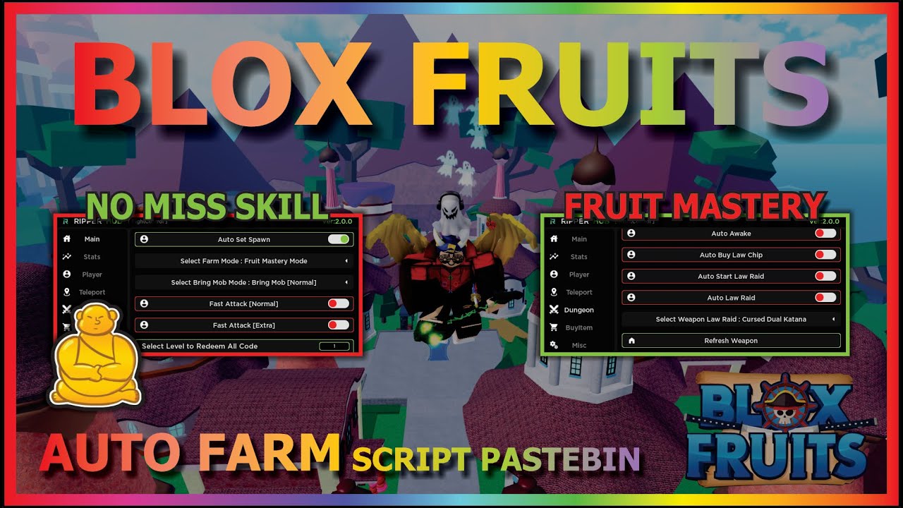 BLOX FRUITS Script Mobile UPDATE 19 AUTO FARM, FARM BOSS, RAIDS, MASTERY, NO KEYS, Real-Time  Video View Count