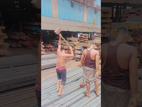 HAMMER TIME! 30kg Hammer vs Steel Billet #rollingmill #steelmill #factorywork #factory #steel