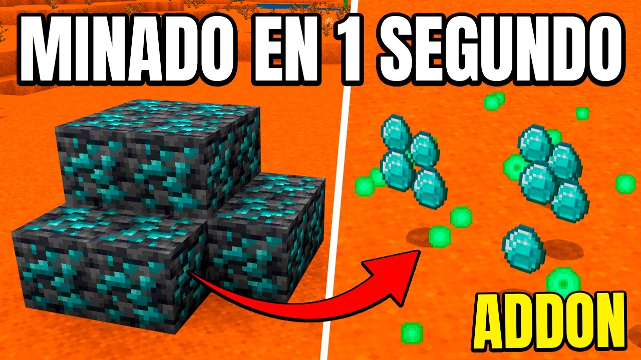 PICA MINERALES MÁS RÁPIDO ⛏️💎 | Addon para Minecraft PE - YouTube