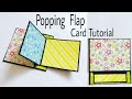 Popping Flap Card Tutorial | Pop Up Birthday Card | Handmade easy card Tutorial | Scrapbook Card