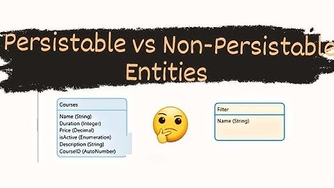Persistable VS Non-Persistable Entity | Mendix | Entity | Domain Model