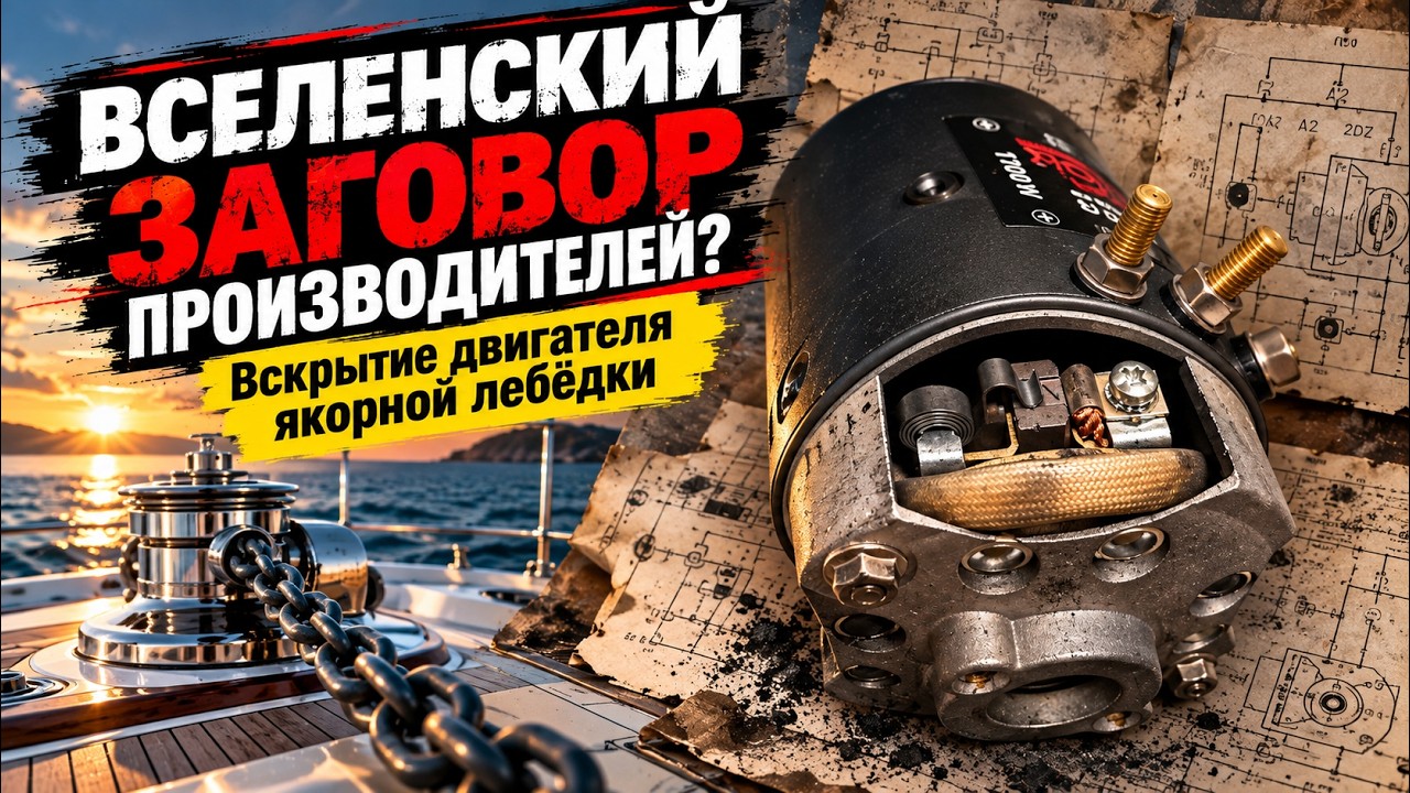 КТО УБИЛ ДВИГАТЕЛЬ? Расследование внутри якорной лебёдки.