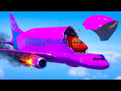 Airplane Loses Front Section And Makes Emergency Landing At The Airfield | GTA 5