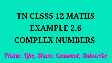 TN 12 maths chapter 2 example 2.6