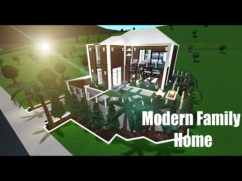 Modern 2 Story Family Home Build 37k Part 1 - roblox bloxburg family home 1 story