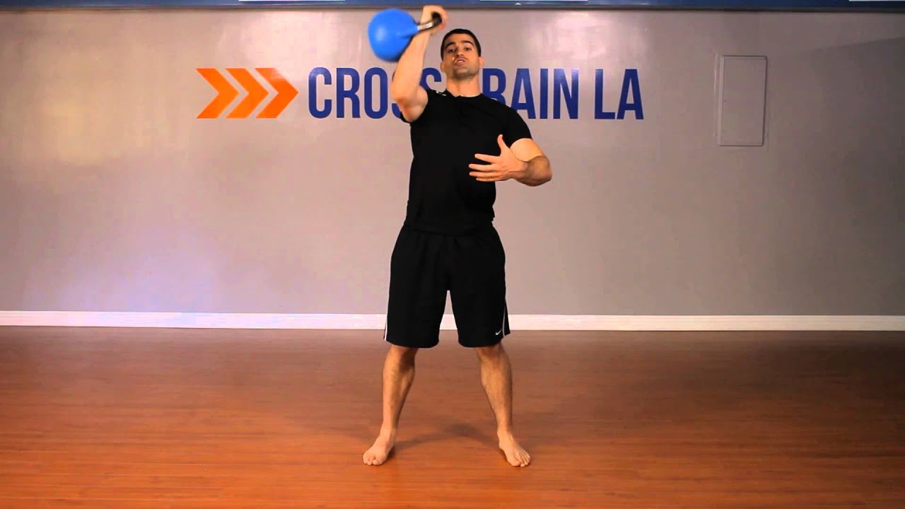 Simple Clean and press kettlebell workout for Beginner