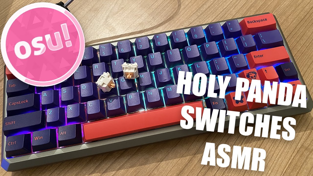CUSTOM KEYBOARD HOLY PANDA ASMR (OSU!)