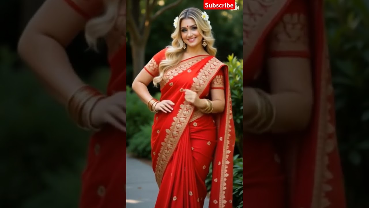 This Blonde in a Saree Left Everyone SPEECHLESS! 😶✨ 
