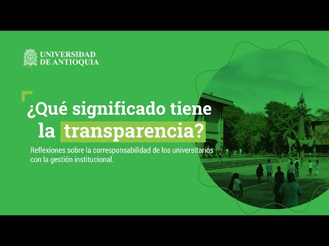 ¿Qué significado tiene la transparencia?