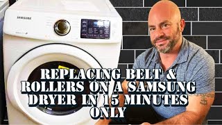 How to replace Samsung Dryer Belt, Idler Pulley, and Rollers. Diagnose Dryer will not start or turn.