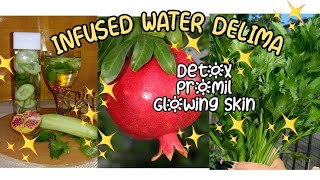 CARA MEMBUAT INFUSED WATER DAUN SELEDRI,TIMUN DAN DELIMA UNTUK DETOX (jsr 24)