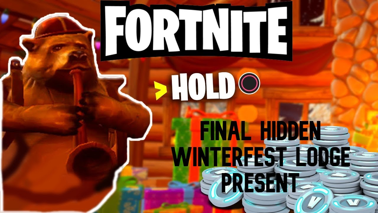 Fortnite winterfest lodge final secret present!!! V-Bucks ...