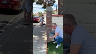 His water bucket prank backfired 🤣 #splash #prank #shorts