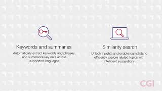 CGI OpenMedia Intelligent Assistant: AI-powered journalism solutions