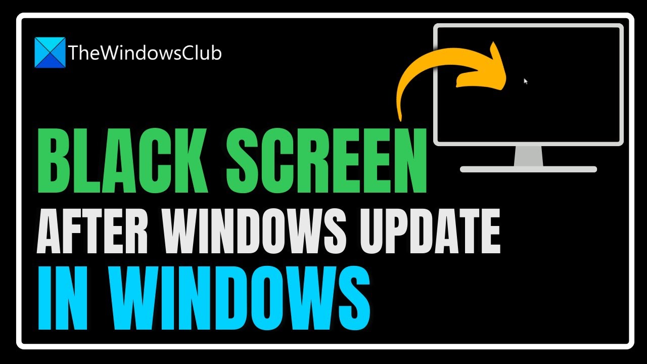 Black screen after Windows Update in Windows11 - YouTube