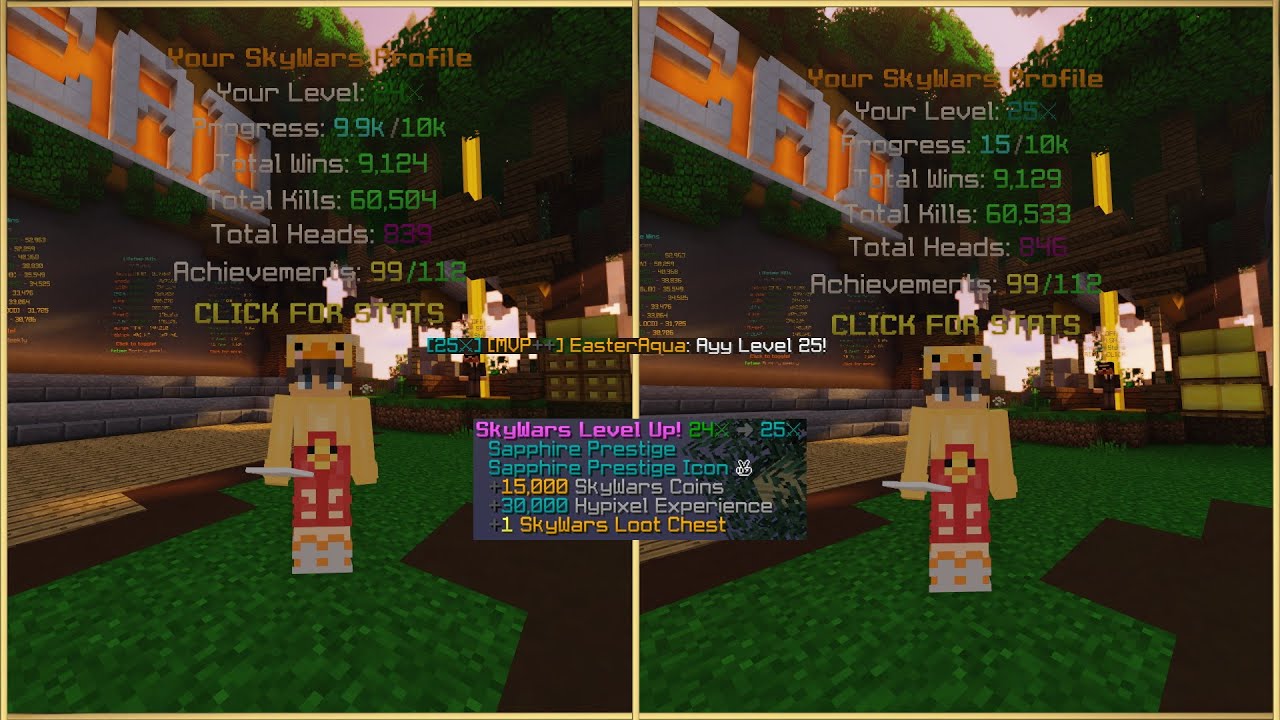 [Hypixel SkyWars] Reaching Sapphire Prestige in SkyWars! (Level 25