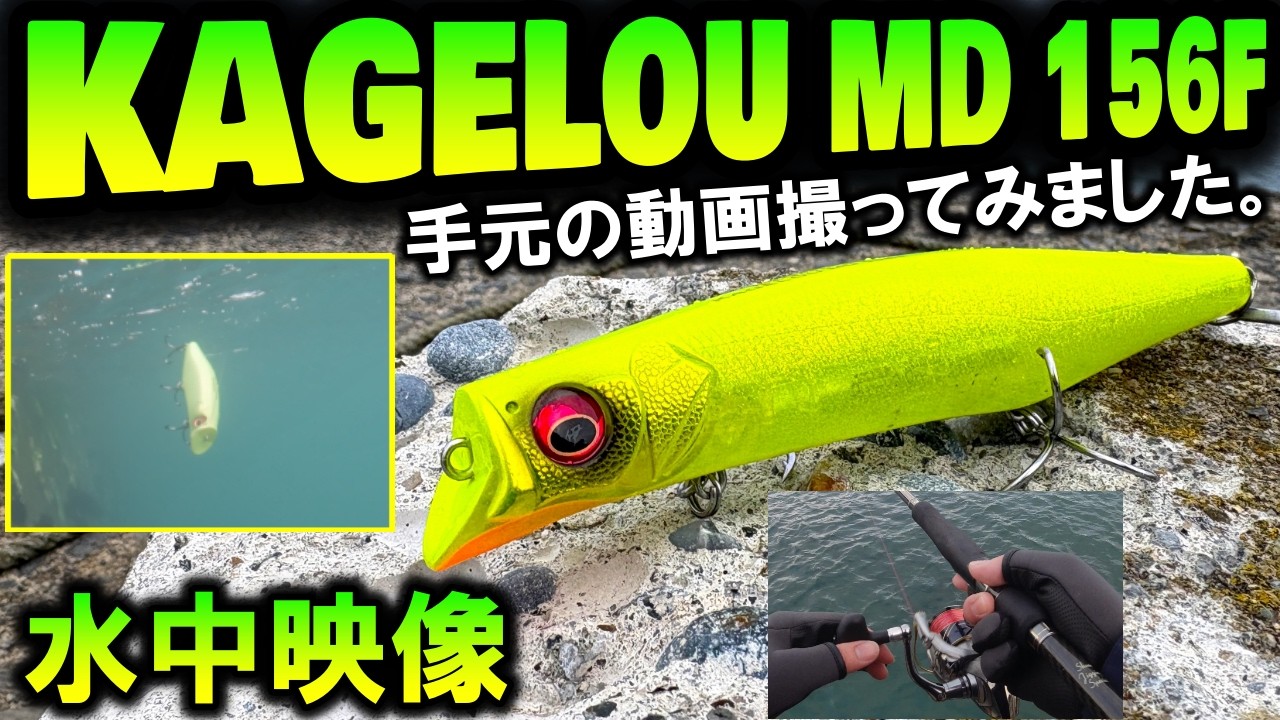 カゲロウMD156F】水中映像 大人気 シーバスルアー メガバス KAGELOU の