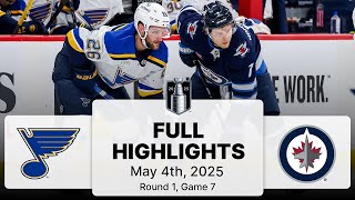 Thumbnail for NHL Playoff Highlights | Blues vs. Jets | Gm 7 | May 4, 2025
