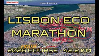 Lisbon ECO Marathon 2026: 3D Video Course Map | 42.2 km - Lisbon