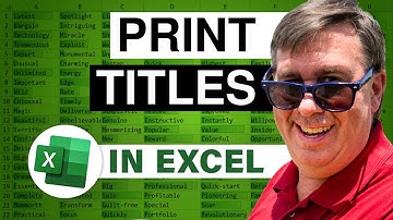 Excel - Master Print Titles in Excel | Repeat Rows at the Top of Every Page - Episode 969