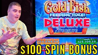 $100 Spin BONUS On High Limit Gold Fish Deluxe Slot screenshot 2