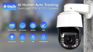 8MP Smart Duall Light IP PTZ Dome Camera with Wiper