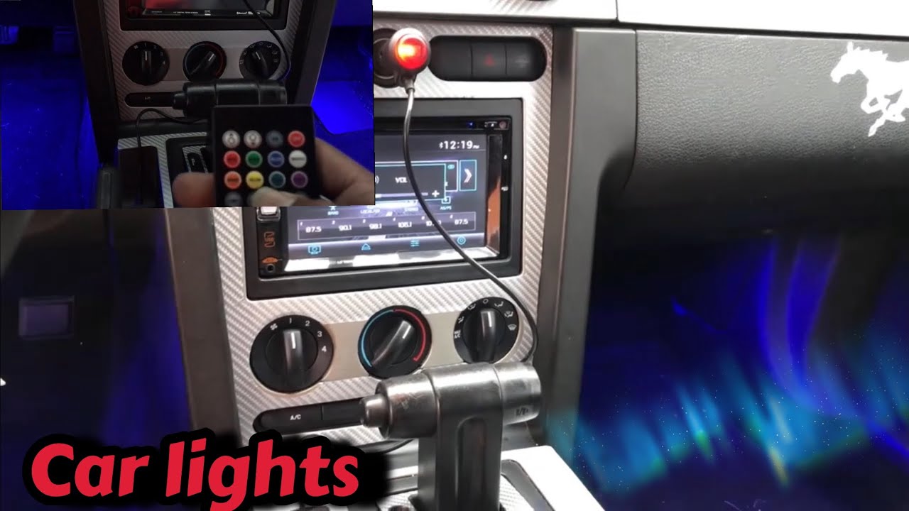 How to install Car Interior RGB LED Strip Lights - YouTube