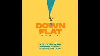 Kelvyn Boy feat. Tekno & Stefflon Don - Down Flat (Remix) [Lyrics Visualizer]