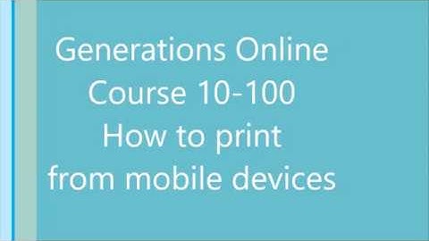 Course 10-100 Video 7 Epson iPrint Printing from Google Drive