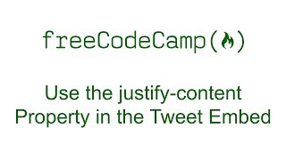 Celebrity CSS Flexbox - Use the justify-content Property in the Tweet Embed - Free Code Camp Wealth