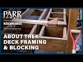 Trex deck framing   blocking tips  tips for a successful decking project  how to