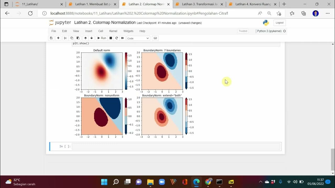 Pengolahan Citra list peta warna,Colormap Normalization,Transformasi