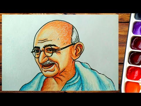 gandhiji drawing step by step how to draw gandhiji easy method youtube gandhiji drawing step by step how to