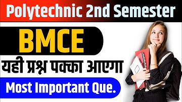 BMCE Most Important Questions || Polytechnic 2nd semester BMCE important questions  || #bteup
